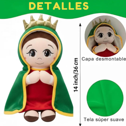 Peluche con respiración anti ansiedad de la virgen